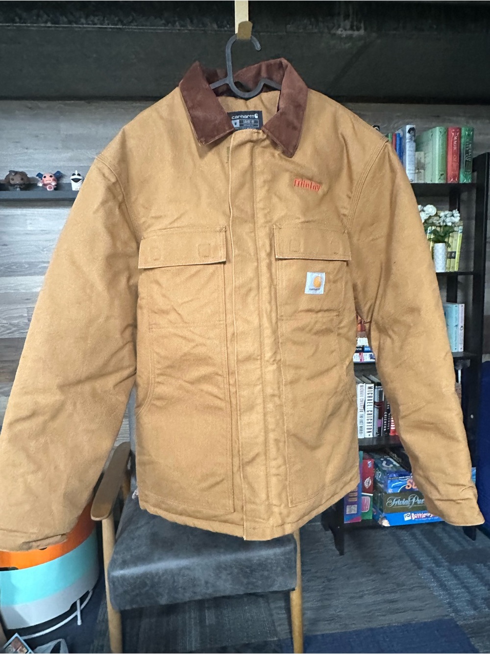 Carhartt Duck Traditional Coat Mens Medium Brown Frito Lay Insulated Jacket